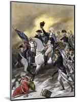 General Washington Leading the Americans at the Battle of Princeton, New Jersey, c.1777-null-Mounted Giclee Print