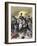 General Washington Leading the Americans at the Battle of Princeton, New Jersey, c.1777-null-Framed Giclee Print