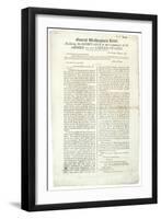 General Washington's Letter Declaring His Acceptance of the Command, 18 July 1798-null-Framed Giclee Print