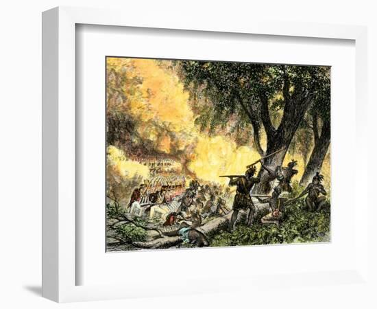 General Wayne's Victory at the Battle of Fallen Timbers, c.1794-null-Framed Giclee Print