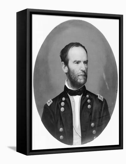 General William Sherman, c.1865-American School-Framed Stretched Canvas