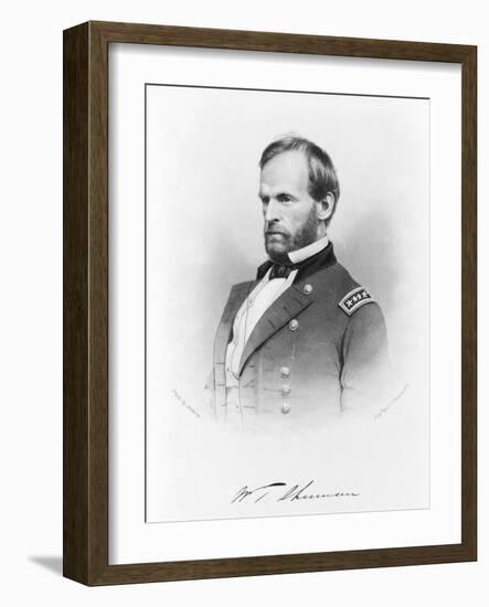 General William T. Sherman, c.1865-John Chester Buttre-Framed Giclee Print