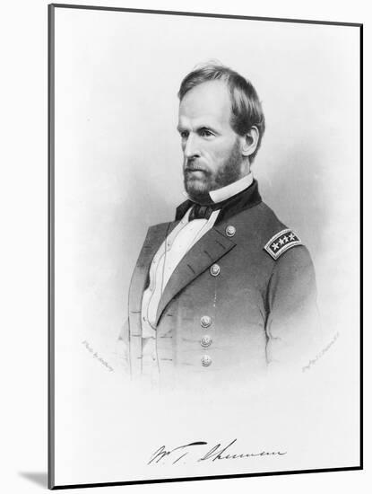 General William T. Sherman, c.1865-John Chester Buttre-Mounted Giclee Print