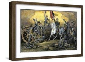 General Winfield Scott at the Battle of Cerro Gordo, U.S.-Mexican War-null-Framed Giclee Print