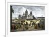 General Winfield Scott Leads U.S. Forces Into Mexico City to End the U.S.-Mexican War, c.1847-null-Framed Giclee Print