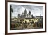 General Winfield Scott Leads U.S. Forces Into Mexico City to End the U.S.-Mexican War, c.1847-null-Framed Giclee Print