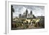 General Winfield Scott Leads U.S. Forces Into Mexico City to End the U.S.-Mexican War, c.1847-null-Framed Giclee Print