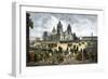 General Winfield Scott Leads U.S. Forces Into Mexico City to End the U.S.-Mexican War, c.1847-null-Framed Giclee Print