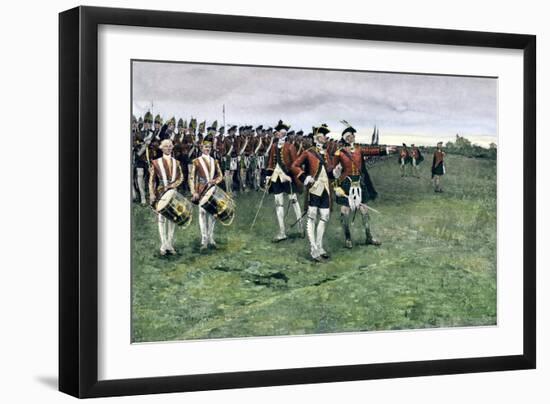 General Wolfe Assembling the British Army on the Plains of Abraham to Take Quebec, 1759-null-Framed Giclee Print