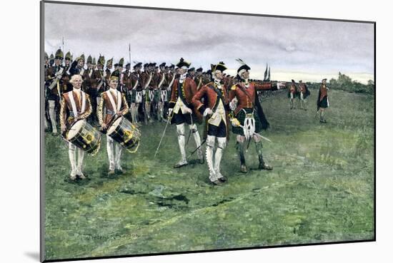 General Wolfe Assembling the British Army on the Plains of Abraham to Take Quebec, 1759-null-Mounted Giclee Print