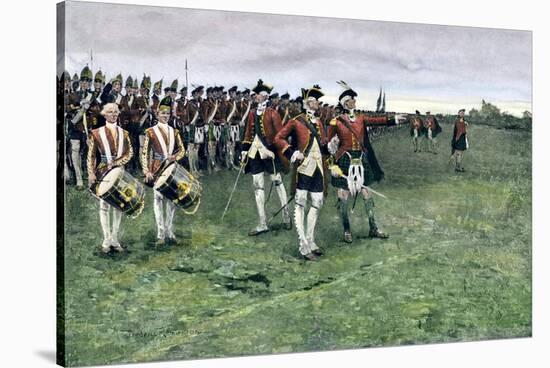 General Wolfe Assembling the British Army on the Plains of Abraham to Take Quebec, 1759-null-Stretched Canvas