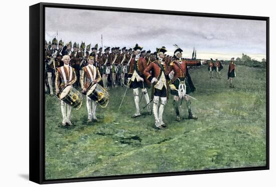 General Wolfe Assembling the British Army on the Plains of Abraham to Take Quebec, 1759-null-Framed Stretched Canvas