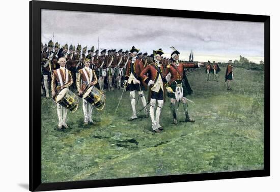 General Wolfe Assembling the British Army on the Plains of Abraham to Take Quebec, 1759-null-Framed Giclee Print