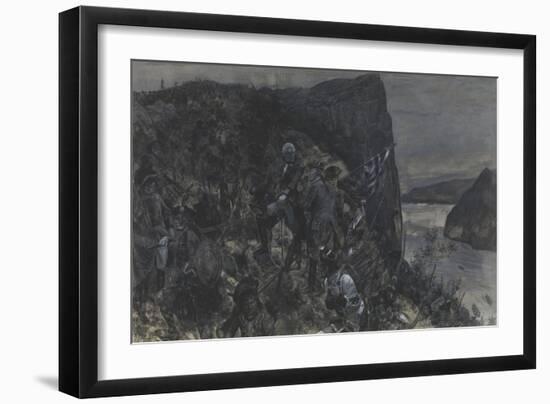 General Wolfe Climbing the Heights of Abraham on the Morning of the Battle of Quebec-Richard Caton Woodville-Framed Giclee Print