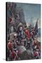 General Wolfe Climbing the Heights of Abraham, Quebec, 1759-null-Stretched Canvas