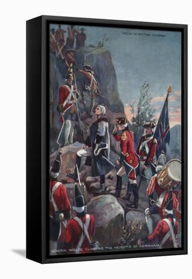 General Wolfe Climbing the Heights of Abraham, Quebec, 1759-null-Framed Stretched Canvas