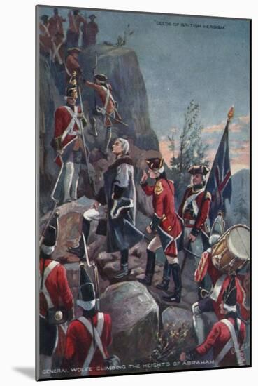 General Wolfe Climbing the Heights of Abraham, Quebec, 1759-null-Mounted Giclee Print