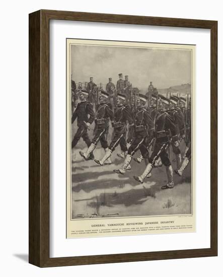 General Yamaguchi Reviewing Japanese Infantry-Sydney Adamson-Framed Giclee Print