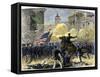 General Zachary Taylor Attacking Monterey, Mexico, c.1846-null-Framed Stretched Canvas