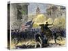 General Zachary Taylor Attacking Monterey, Mexico, c.1846-null-Stretched Canvas