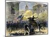 General Zachary Taylor Attacking Monterey, Mexico, c.1846-null-Mounted Giclee Print