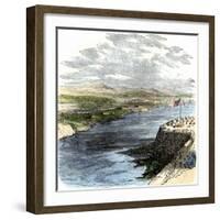 General Zachary Taylor's Forces Camped on the Rio Grande, U.S.-Mexican War, c.1840-null-Framed Giclee Print