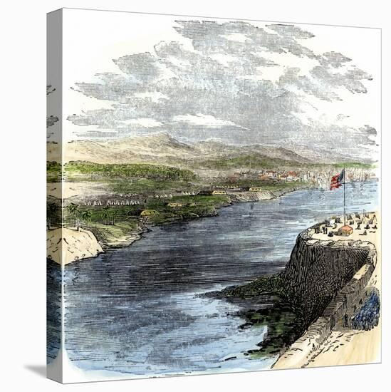 General Zachary Taylor's Forces Camped on the Rio Grande, U.S.-Mexican War, c.1840-null-Stretched Canvas