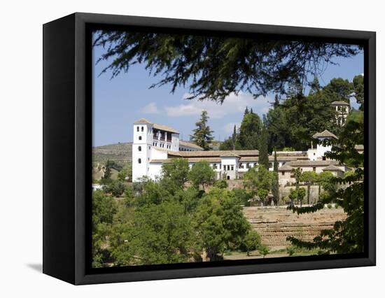 Generalife, Alhambra Palace, UNESCO World Heritage Site, Granada, Andalucia, Spain, Europe-null-Framed Stretched Canvas