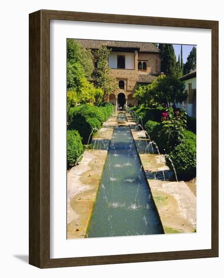 Generalife Gardens, the Alhambra, Granada, Andalucia, Spain, Europe-Steve Bavister-Framed Photographic Print