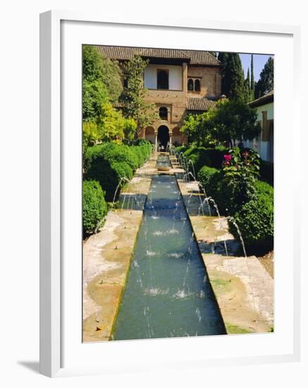 Generalife Gardens, the Alhambra, Granada, Andalucia, Spain, Europe-Steve Bavister-Framed Photographic Print