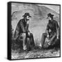 Generals Grant and Pemberton Negotiating the Surrender of Vicksburg, American Civil War, 1863-null-Framed Stretched Canvas
