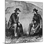 Generals Grant and Pemberton Negotiating the Surrender of Vicksburg, American Civil War, 1863-null-Mounted Giclee Print