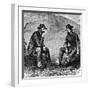 Generals Grant and Pemberton Negotiating the Surrender of Vicksburg, American Civil War, 1863-null-Framed Giclee Print