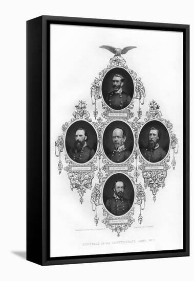 Generals of the Confederate Army, 1862-1867-J Rogers-Framed Stretched Canvas