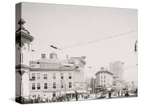 Genesee and Bleecker Streets, Utica, N.Y.-null-Stretched Canvas