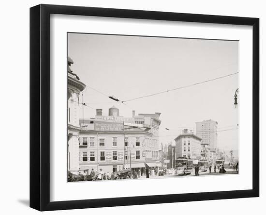 Genesee and Bleecker Streets, Utica, N.Y.-null-Framed Photo