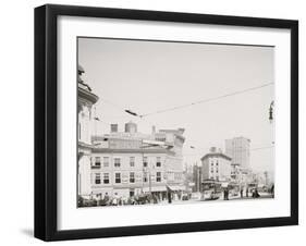 Genesee and Bleecker Streets, Utica, N.Y.-null-Framed Photo