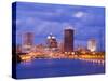 Genesee River and Rochester Skyline, New York State, United States of America, North America-Richard Cummins-Stretched Canvas
