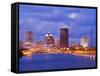 Genesee River and Rochester Skyline, New York State, United States of America, North America-Richard Cummins-Framed Stretched Canvas