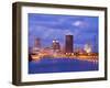 Genesee River and Rochester Skyline, New York State, United States of America, North America-Richard Cummins-Framed Photographic Print