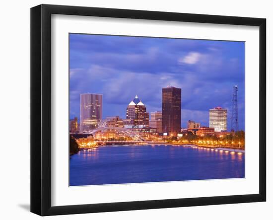 Genesee River and Rochester Skyline, New York State, United States of America, North America-Richard Cummins-Framed Photographic Print