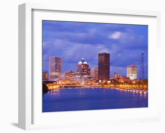 Genesee River and Rochester Skyline, New York State, United States of America, North America-Richard Cummins-Framed Photographic Print