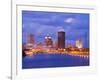 Genesee River and Rochester Skyline, New York State, United States of America, North America-Richard Cummins-Framed Photographic Print