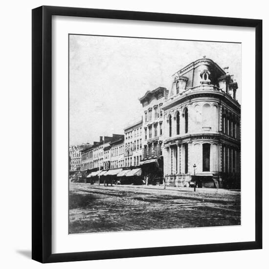 Genesee Street, Utica, New York, USA, Early 20th Century-null-Framed Giclee Print