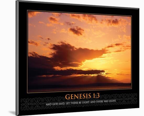 Genesis 1:3-null-Mounted Art Print