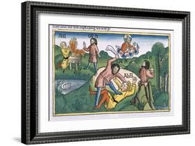 Genesis 4:8 Cain Murders Abel-null-Framed Giclee Print