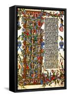 Genesis Initial Letter; Wenceslas Bible-null-Framed Stretched Canvas