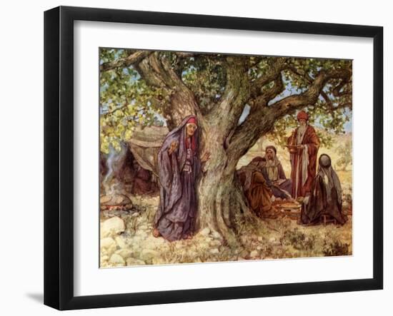 Genesis: Sarai overhearing the angels - Bible-William Brassey Hole-Framed Giclee Print