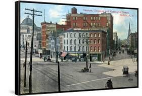 Genesse, Chippewa and Washington Streets, Buffalo, New York, USA, C1910-null-Framed Stretched Canvas