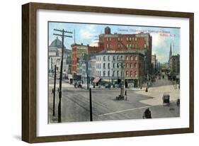 Genesse, Chippewa and Washington Streets, Buffalo, New York, USA, C1910-null-Framed Giclee Print